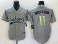 Men's Seattle Seahawks Jaxon Smith-Njigba Gray Game Jersey Joint Edition