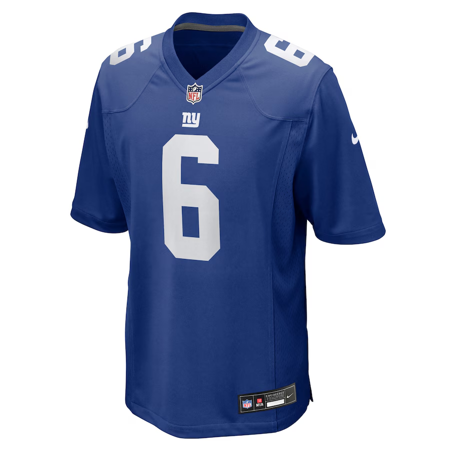 New York Giants Jaxson Dart  Royal 2025  Draft First Round Pick Game Jersey