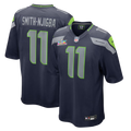 Men's Seattle Seahawks Jaxon Smith-Njigba #11 College Navy Super Bowl LX Patch Game Jersey