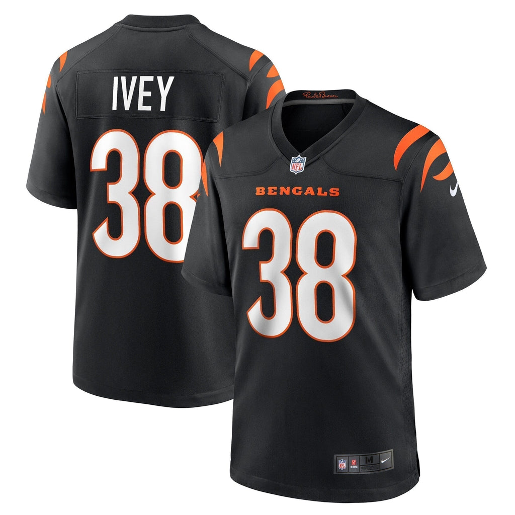 DJ Ivey Cincinnati Bengals  Team Game Jersey -  Black