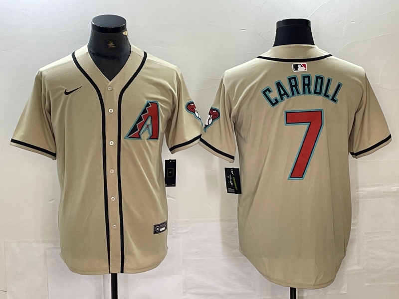 Men's Arizona Diamondbacks Corbin Carroll Cream Limited Player Jersey