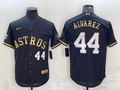 Men's Houston Astros Yordan Alvarez Black Replica Team Jersey