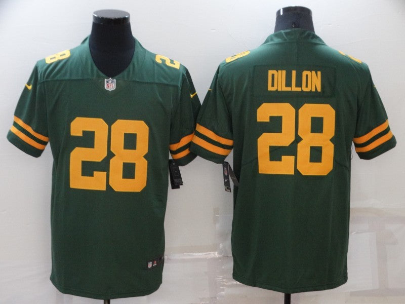 Men's Green Bay Packers AJ Dillon #28 Green Game Player Jersey1
