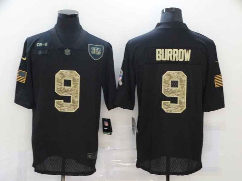Men's Cincinnati Bengals #9 Joe Burrow Authentic Player Jersey1