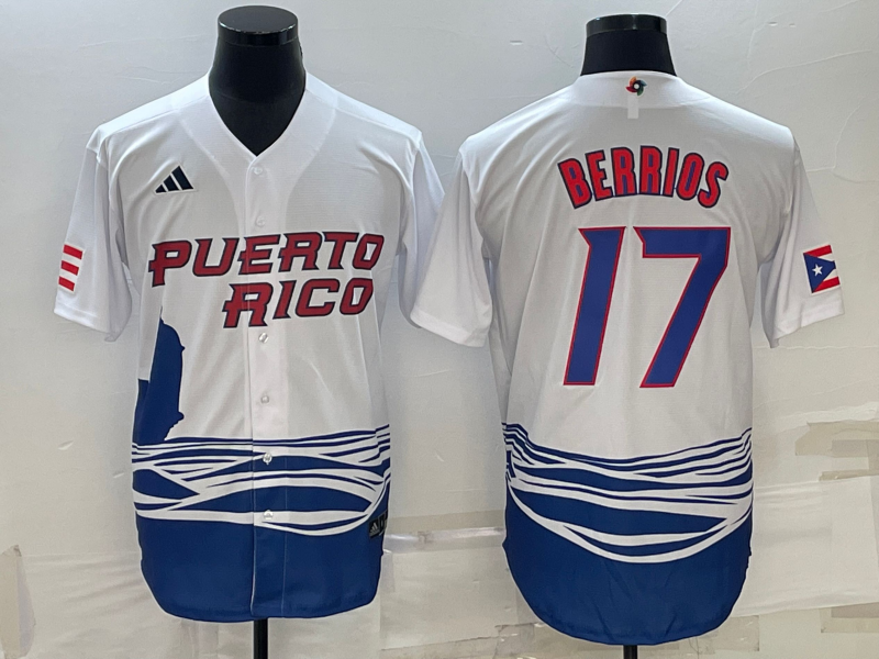 Men's 2023 World Baseball Classic Jose Berrios Puerto Rico White Jersey