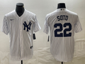 Men's New York Yankees Juan Soto #22 White Home Replica Player Jersey