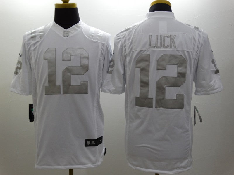 Men's Indianapolis Colts Andrew Luck #12 White Player Game Jersey1