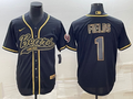 Men's Chicago Bears Justin Fields Black Game Jersey Joint Edition