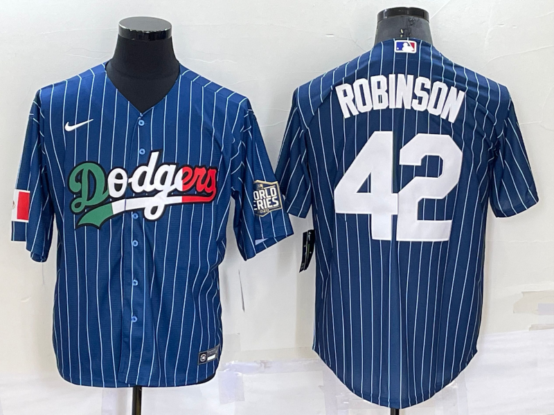 Men's Los Angeles Dodgers Jackie Robinson Blue Stitched Player Jersey