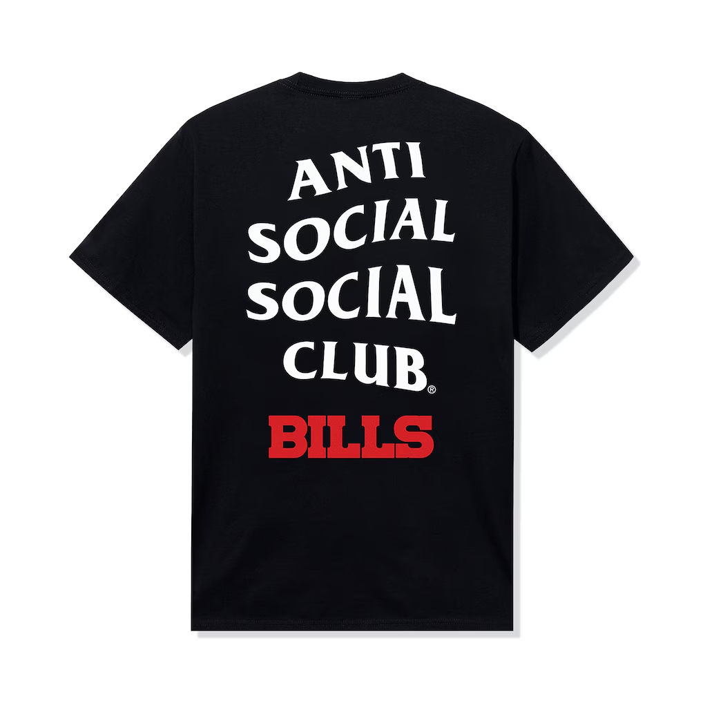 Buffalo Bills AntiSocialSocialClub x  Black Team T-Shirt
