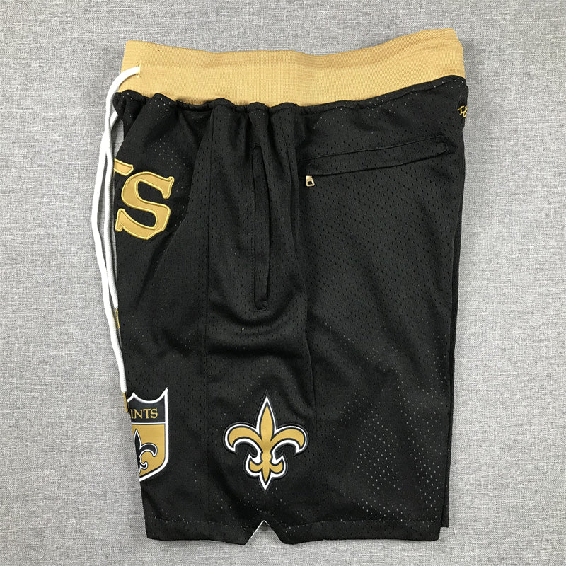 Men's New Orleans Saints Black Pocket Shorts1