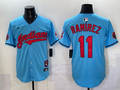 Men's Cleveland Guardians Jose Ramirez Blue Replica Player Jersey