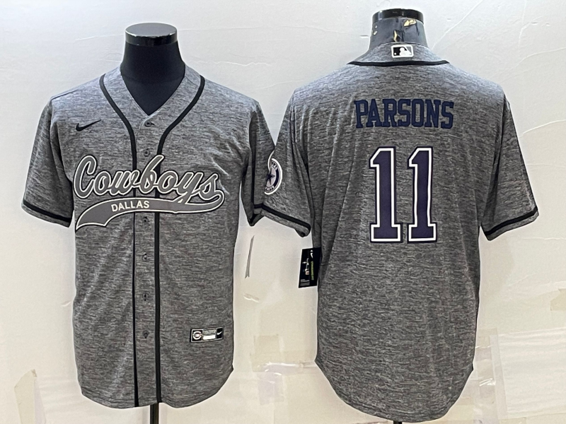 Men's Dallas Cowboys Micah Parsons Gray Player Jersey Joint Edition