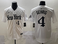 Men's New York Yankees Lou Gehrig #4 White Alternate Limited Player Jersey