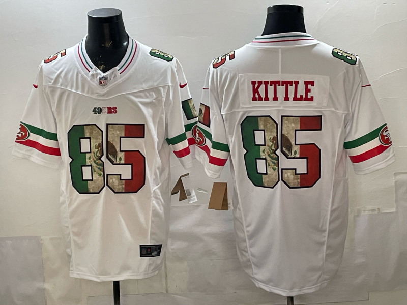 Men's San Francisco 49ers George Kittle #85 White Alternate Player Jersey