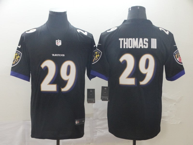 Men's Baltimore Ravens Earl Thomas III Black Game Jersey