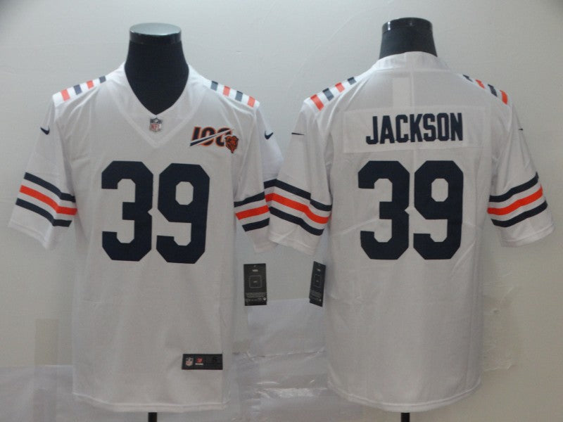 Men's Chicago Bears Eddie Jackson White Game Jersey