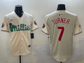 Men's Philadelphia Phillies Trea Turner Cream Replica Player Jersey