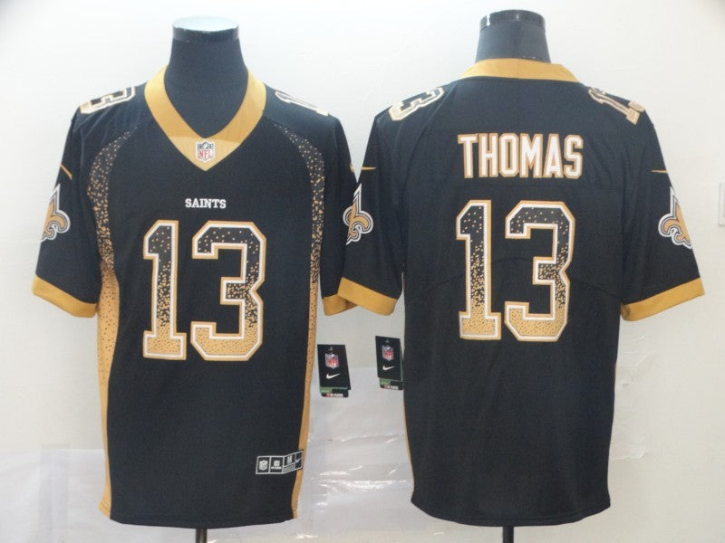 Men's New Orleans Saints Michael Thomas #13 Black Team Game Jersey1