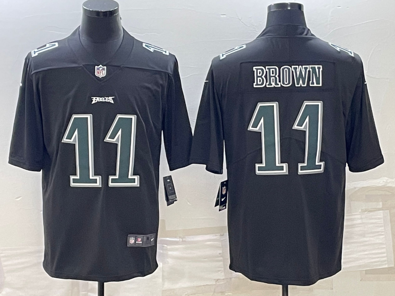 Men's Philadelphia Eagles A.J. Brown Black Alternate Player Jersey