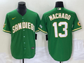 Men's San Diego Padres Manny Machado Green Replica Player Jersey
