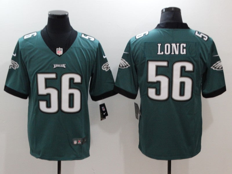Men's Philadelphia Eagles Chris Long #56 Midnight Green Game Jersey1