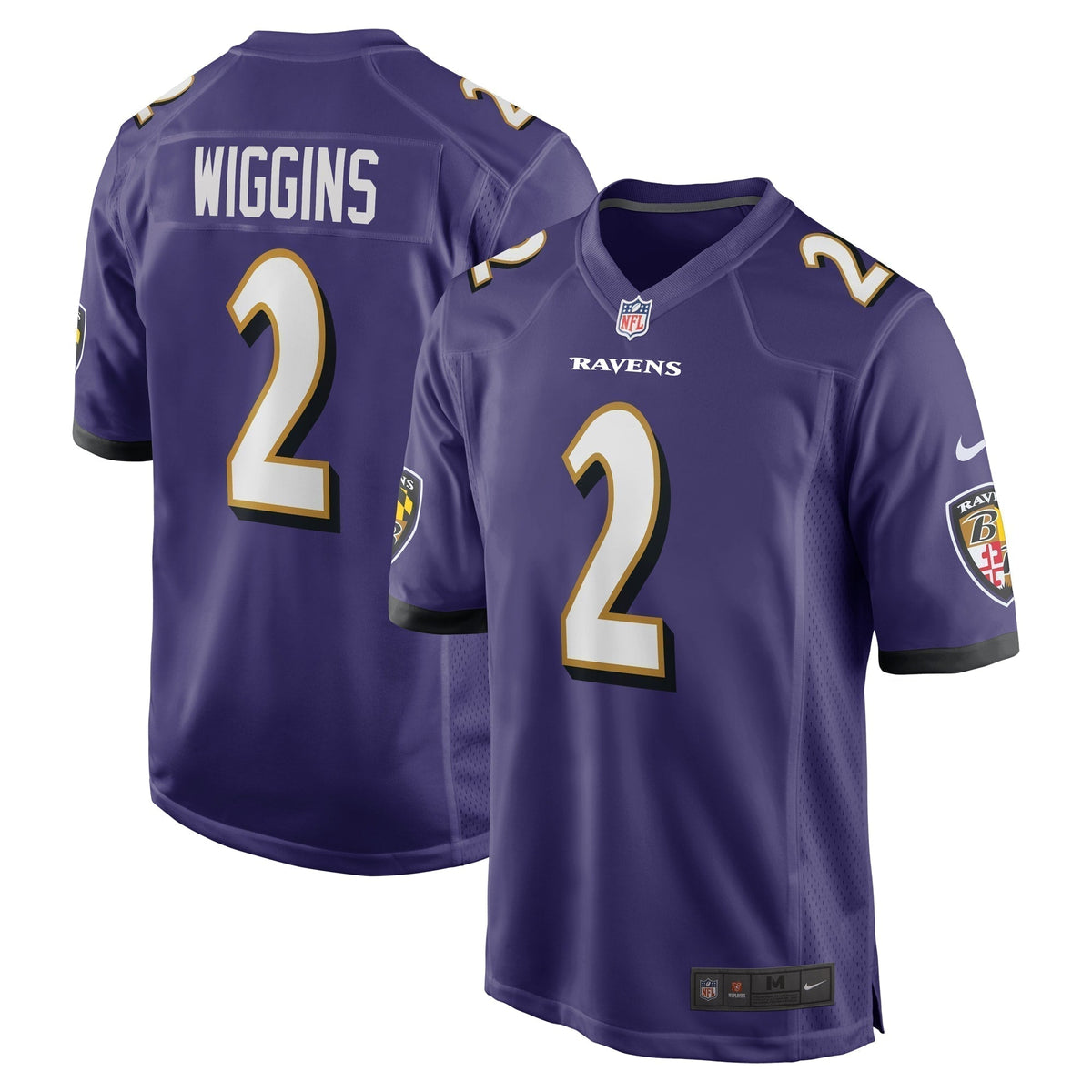 Nate Wiggins Baltimore Ravens  2024  Draft First Round Pick   Game Jersey - Purple