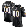 Baltimore Ravens  Alternate Custom Game Jersey - Black