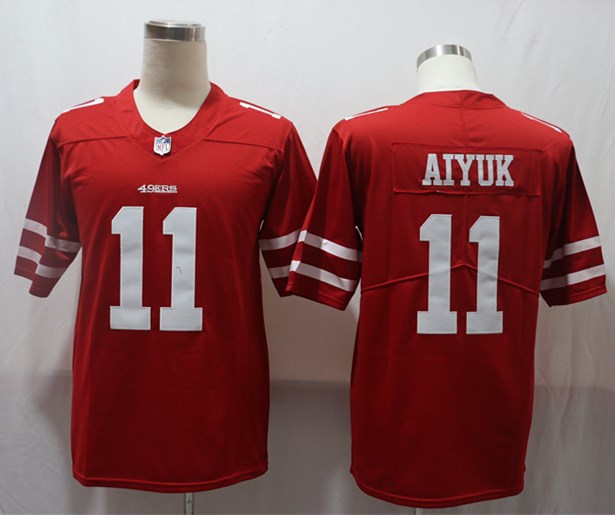 Men's San Francisco 49ers Brandon Aiyuk #11 Red Game Jersey1