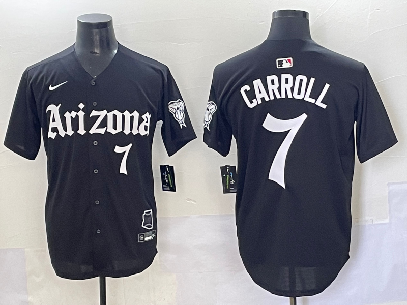 Men's Arizona Diamondbacks Corbin Carroll Black Alternate Limited Jersey