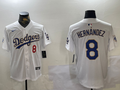 Men's Los Angeles Dodgers Enrique Hernandez White Replica Game Jersey