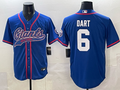 Men's New York Giants Jaxson Dart #6 Royal Game Jersey