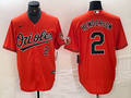 Men's Baltimore Orioles Gunnar Henderson #2 Orange Replica Player Jersey1