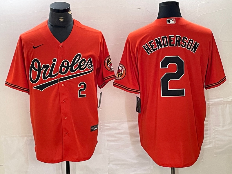 Men's Baltimore Orioles Gunnar Henderson Orange Replica Player Jersey