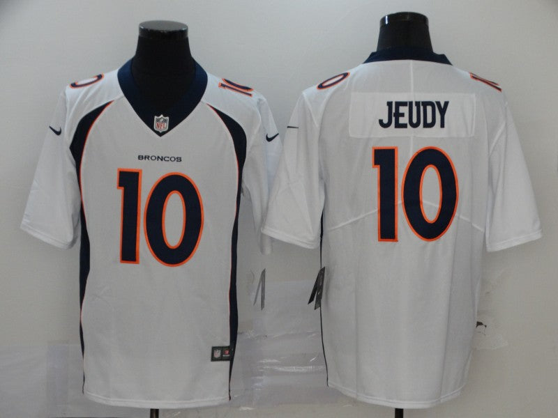 Men's Denver Broncos Jerry Jeudy White Game Jersey
