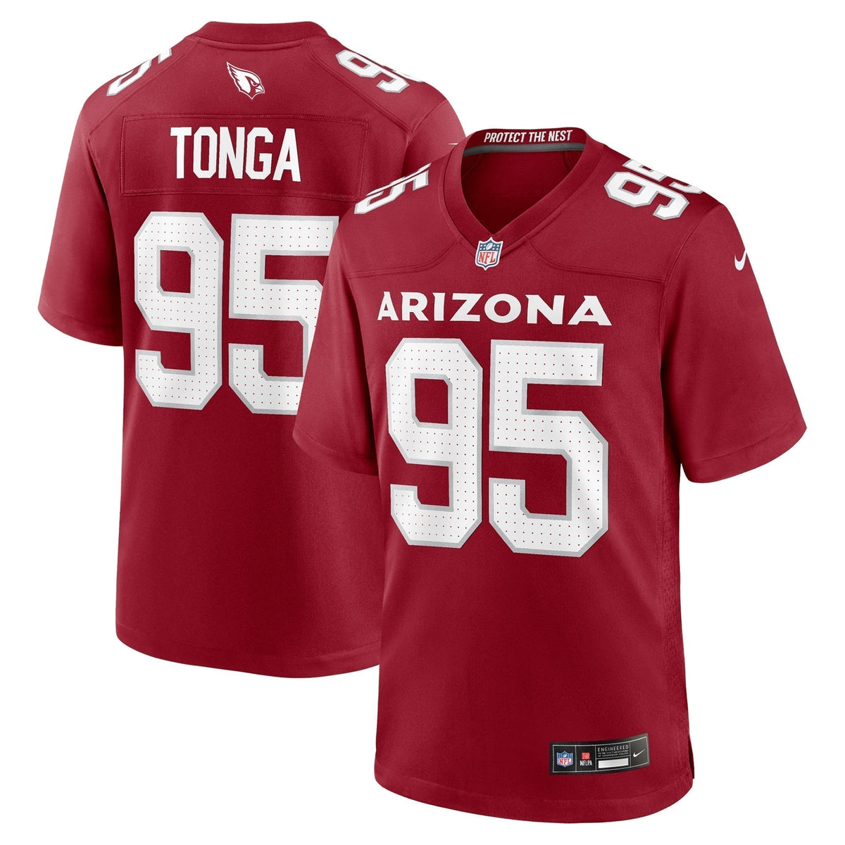 Khyiris Tonga Arizona Cardinals  Team Game Jersey -  Cardinal
