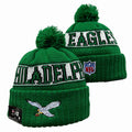 Philadelphia Eagles Pom Knit Hat-Kelly Green