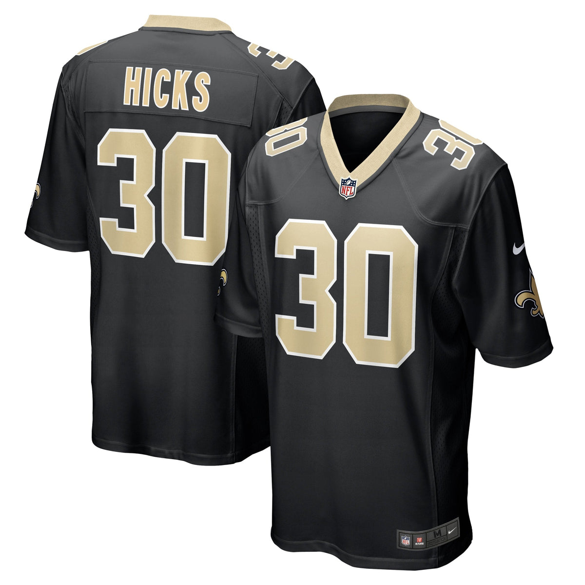 Faion Hicks New Orleans Saints   Game Jersey -  Black