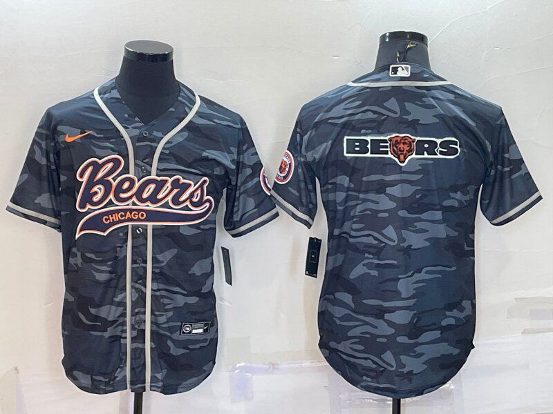 Men's Chicago Bears Grey Camouflage Game Jersey1