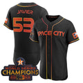 Houston Astros #53 CRISTIAN JAVIER  BLACK 2023 SPACE CITY CHAMPIONS FLEX JERSEY CALL STITCHEDBaseball Jerseys