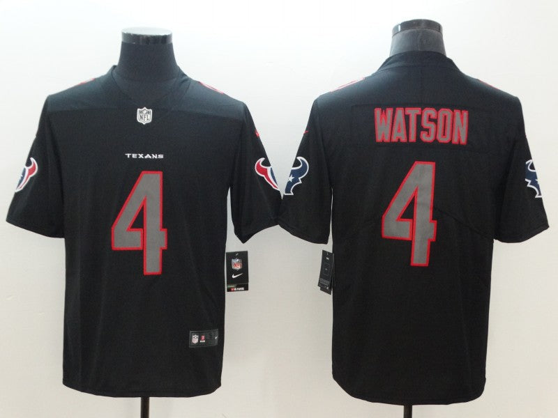 Men's Houston Texans Deshaun Watson #4 Black Player Jersey1