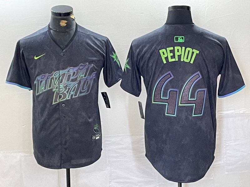 Men's Tampa Bay Rays Ryan Pepiot Charcoal 2024 City Connect Limited Player Jersey