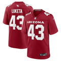 Jesse Luketa Arizona Cardinals  Team Game Jersey -  Cardinal