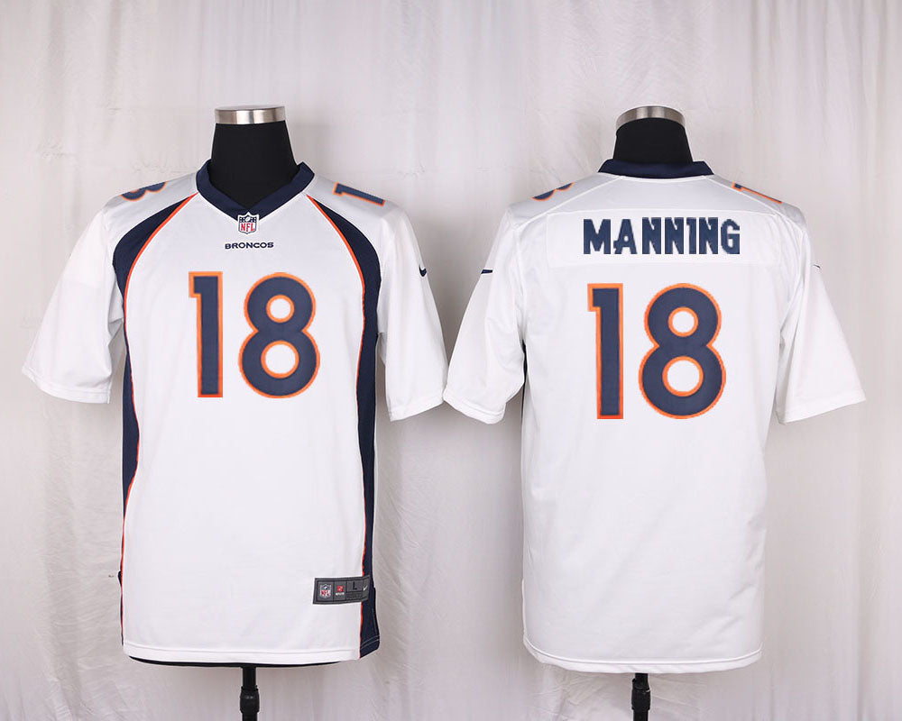 Men's Denver Broncos Peyton Manning #18 White Jersey1