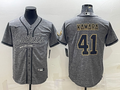 Men's New Orleans Saints Alvin Kamara Gray Game Jersey Joint Edition