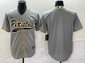 Men's Pittsburgh Pirates Gray Blank Replica Jersey1 Joint Edition