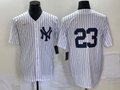 Men's New York Yankees Don Mattingly White Replica Player Name Jersey