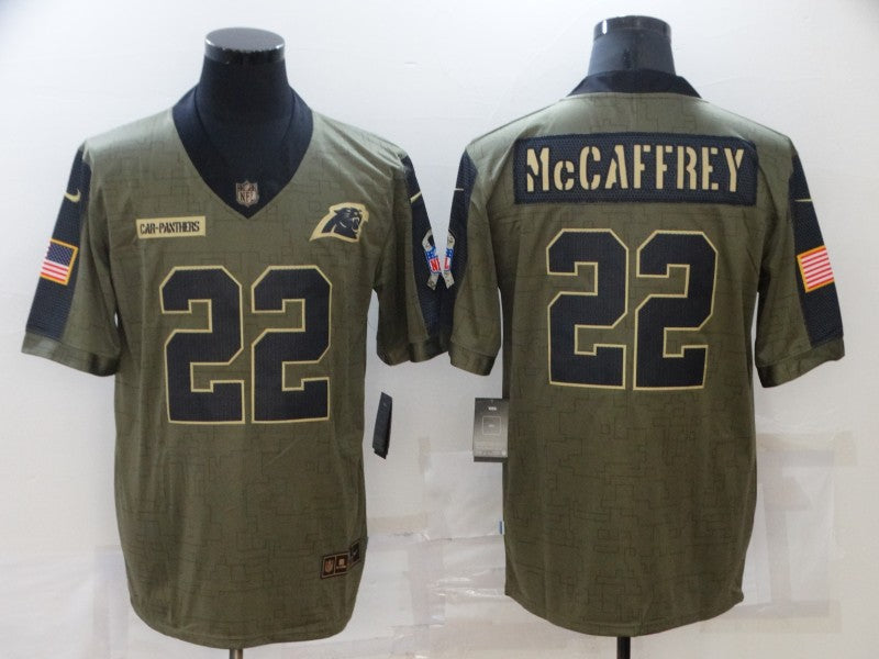 Men's Carolina Panthers Christian McCaffrey Brown Player Game Jersey