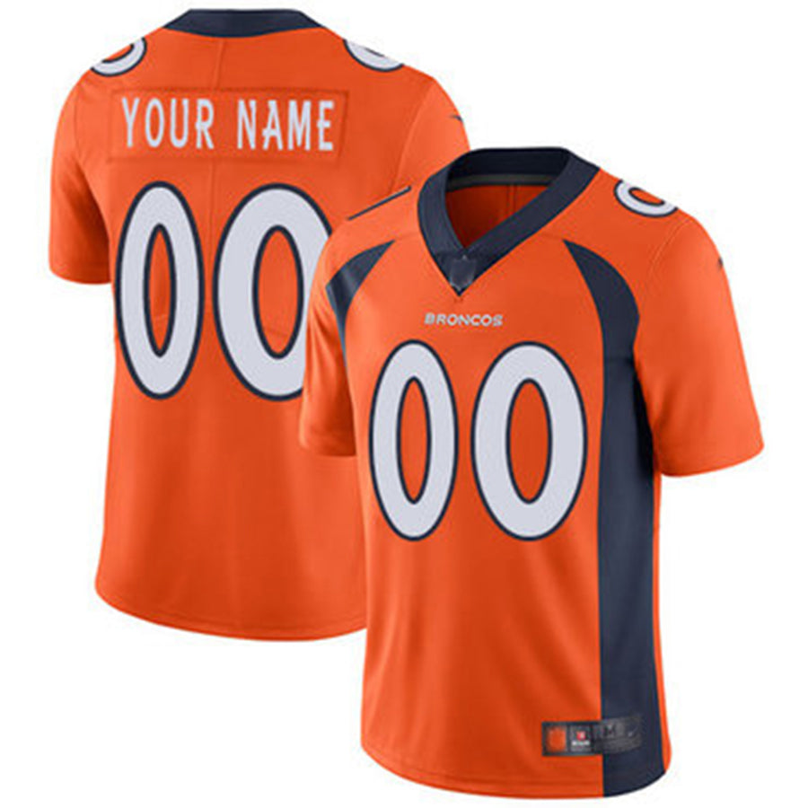 Men's Denver Broncos Orange Custom Game Jersey