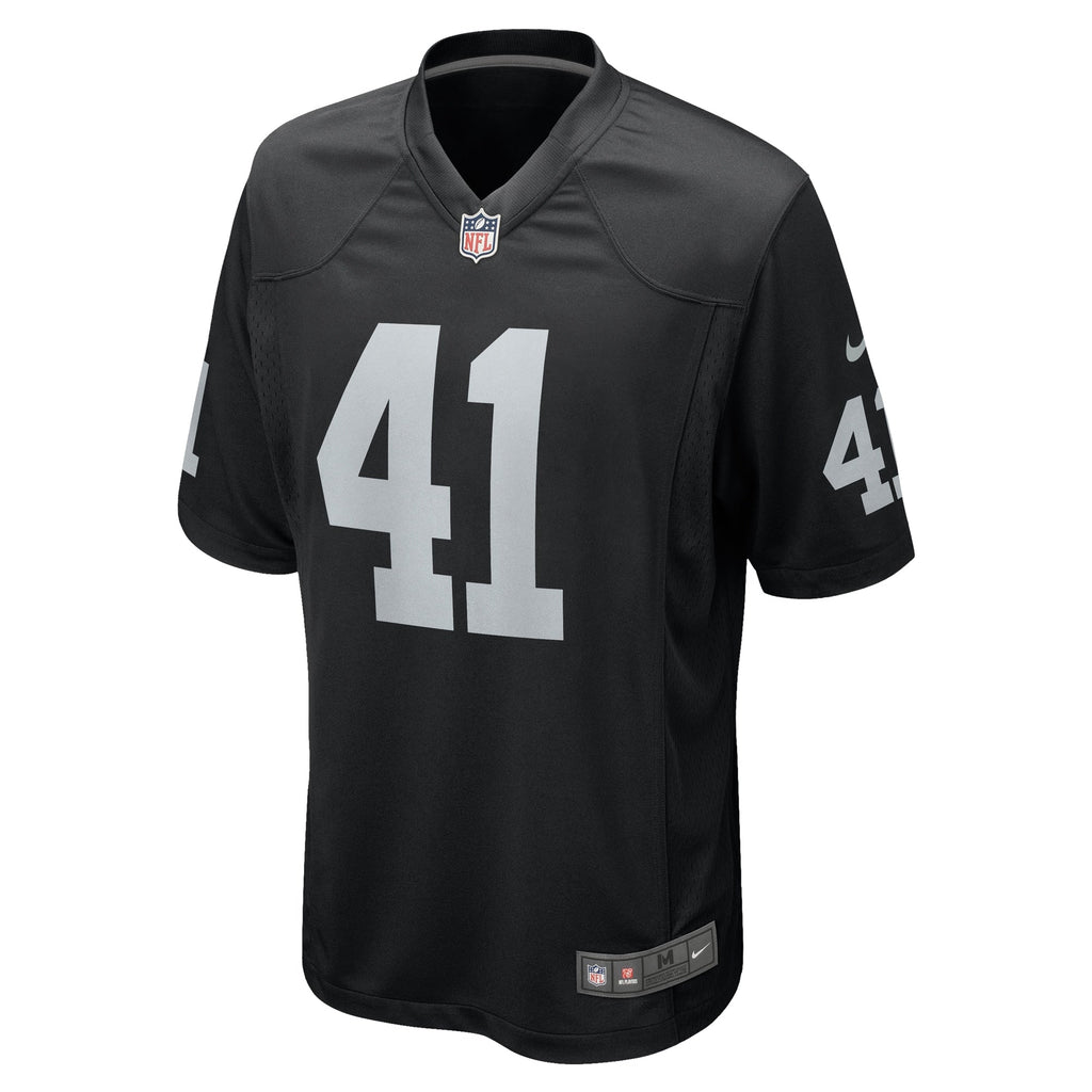 Robert Spillane Las Vegas Raiders  Game   Jersey - Black